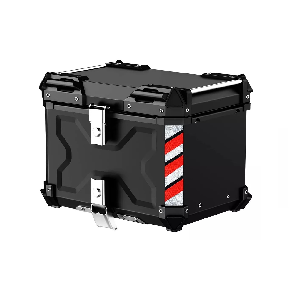 Caja Para Moto Top Case Maletero Todo El Aluminio 45l Negro