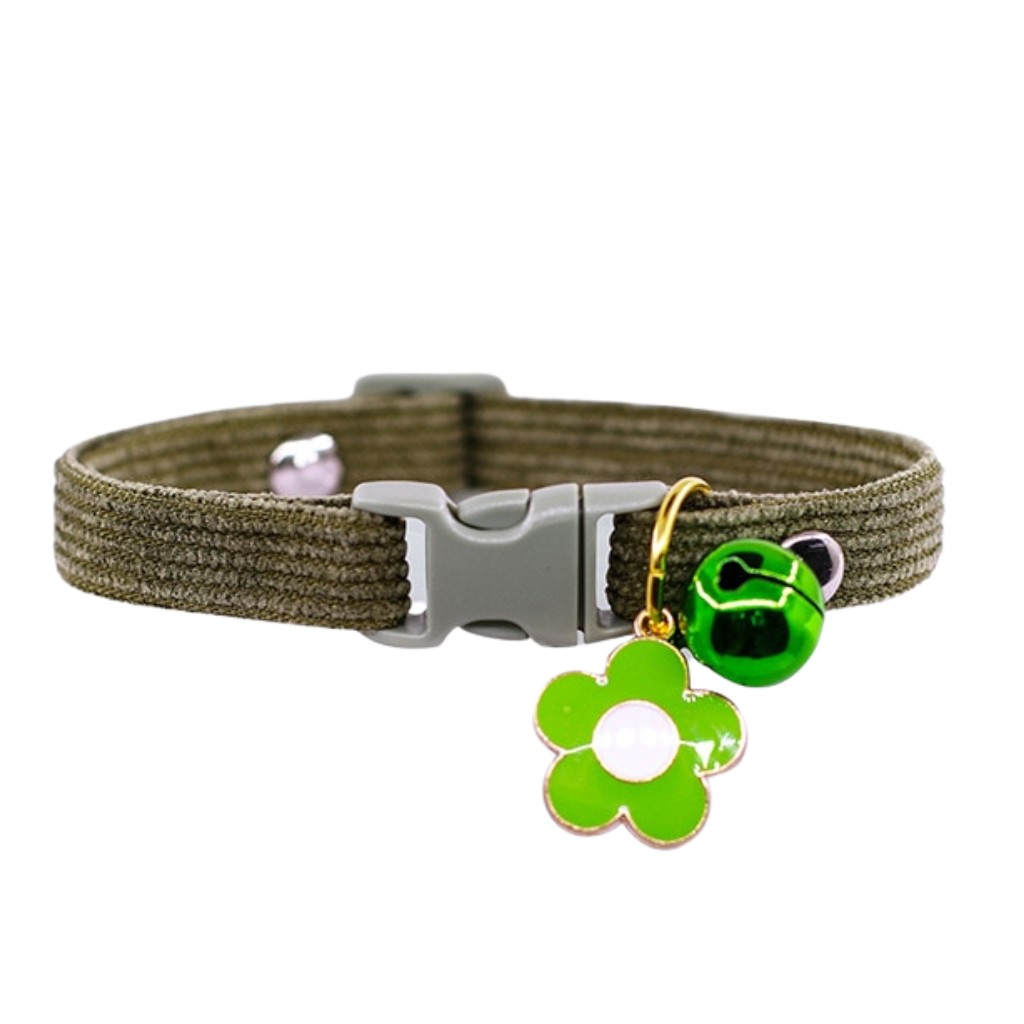 Collar con Campana para Gato - Collar de Seguridad XS, Rosa, Verde, Café