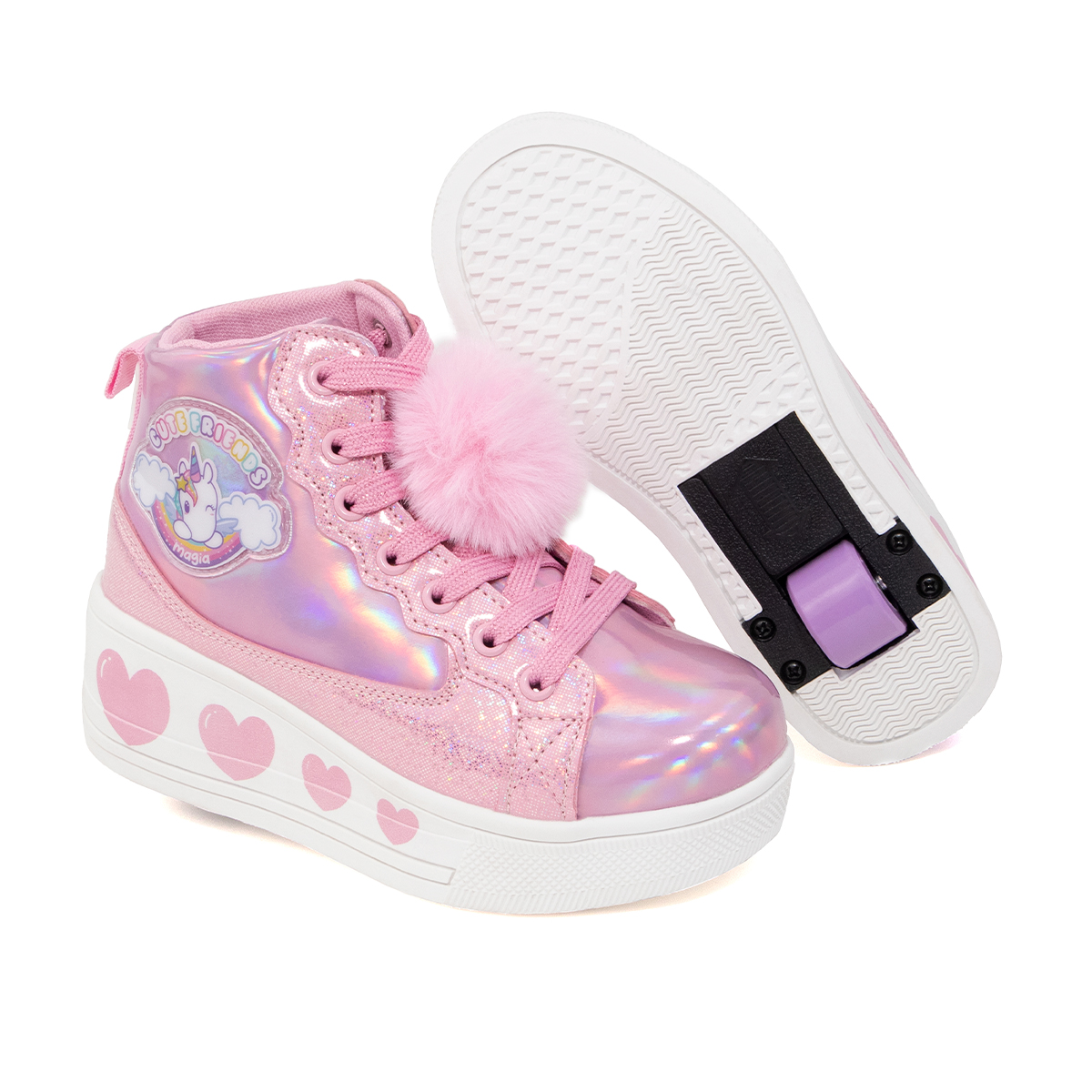 Tenis Patín Onix Para Niña Magic Wink Rosa.