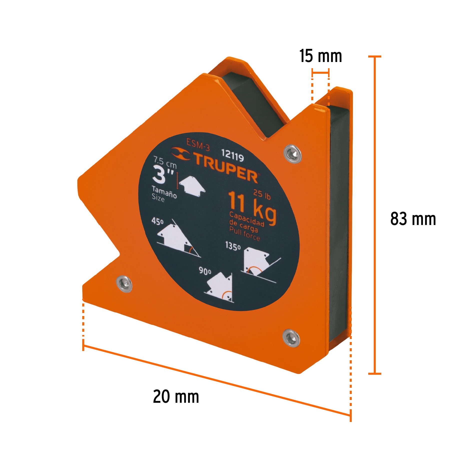 Combo Escuadras Magnéticas Soporte Soldar 11 Y 22 Kg