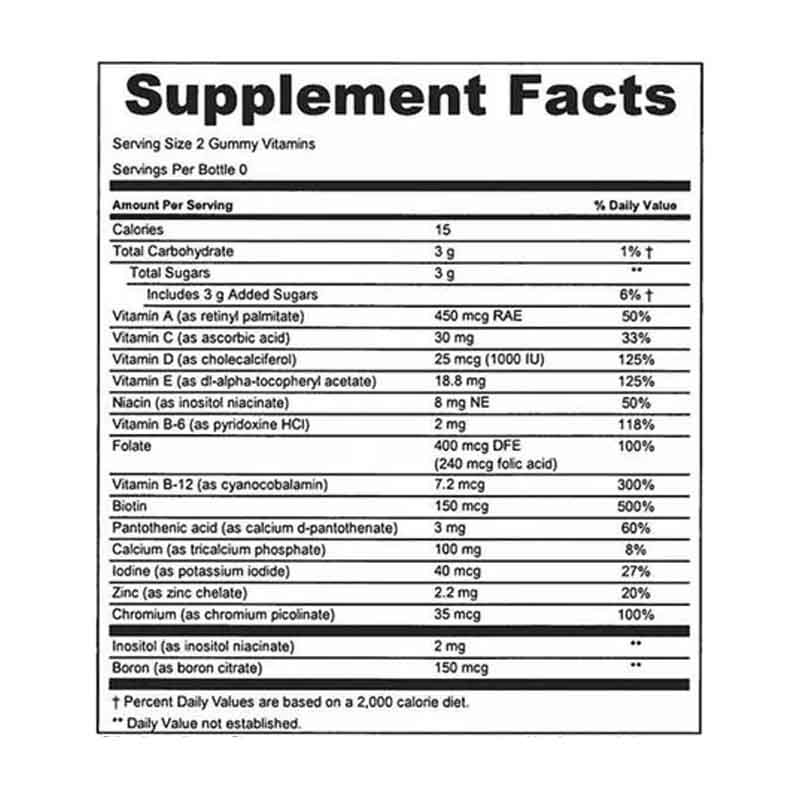 Multivitaminico Mujer VitaFusion 220 gomitas sabor frutos rojos energia metalbolismo vitaminas