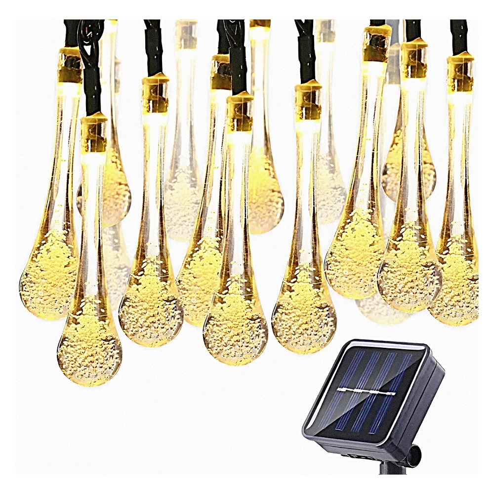 Guirnalda Luces 60 Led Solares Para Exteriores 11 Metros