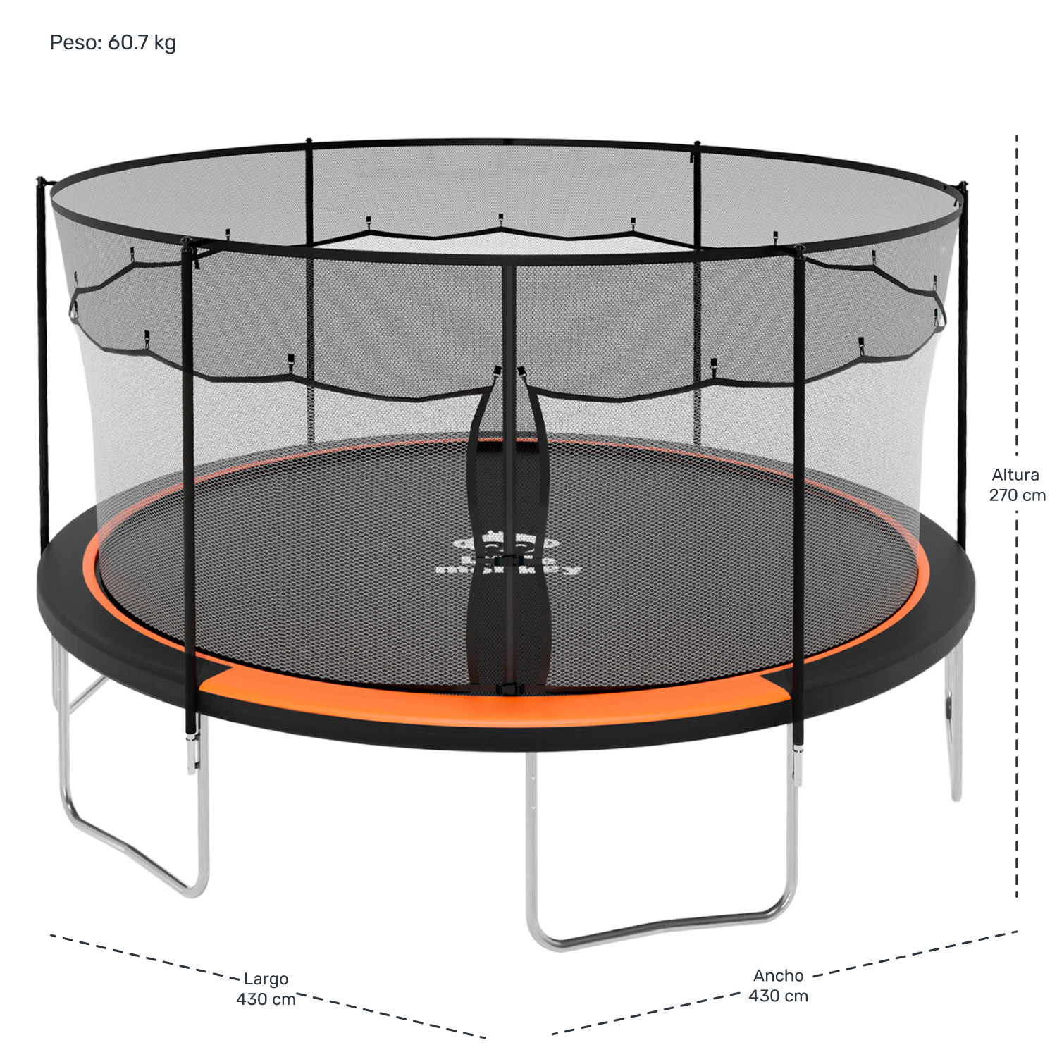 Brincolin Trampolin Doble Red Rudo Familiar 14ft Tumbling 