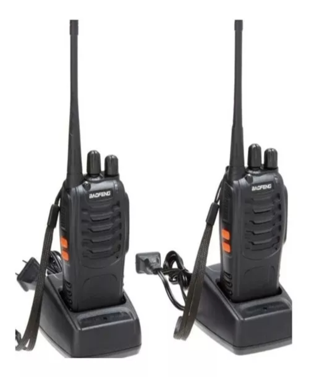 Pack 2 Radios Transmisor Walkie Talkie Baofeng 888s Color Negro Bandas De Frecuencia 400-470 Mhz
