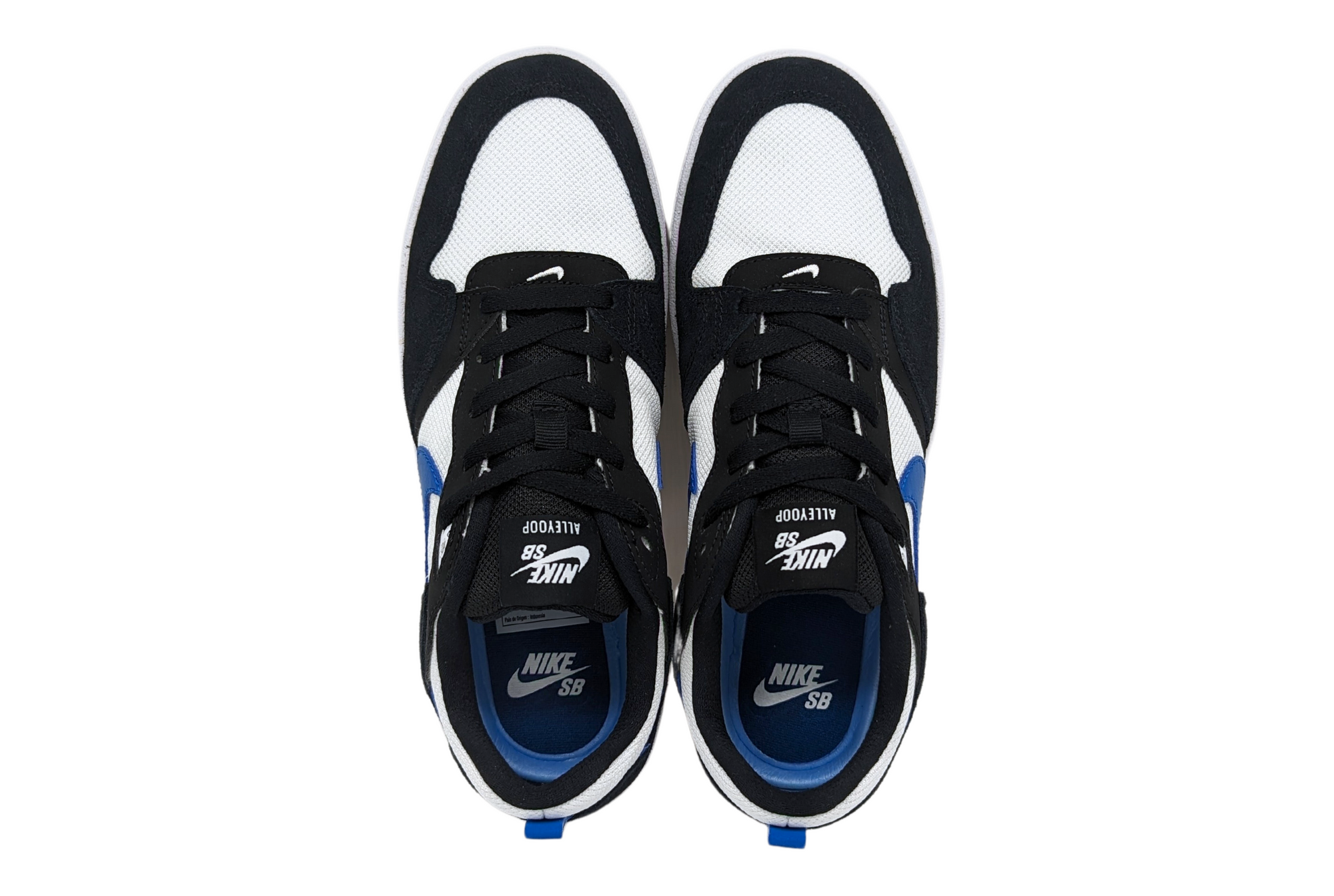 Tenis Nike SB Alleyoop Para Hombre CJ0882 104 Blanco-Negro-Azul 