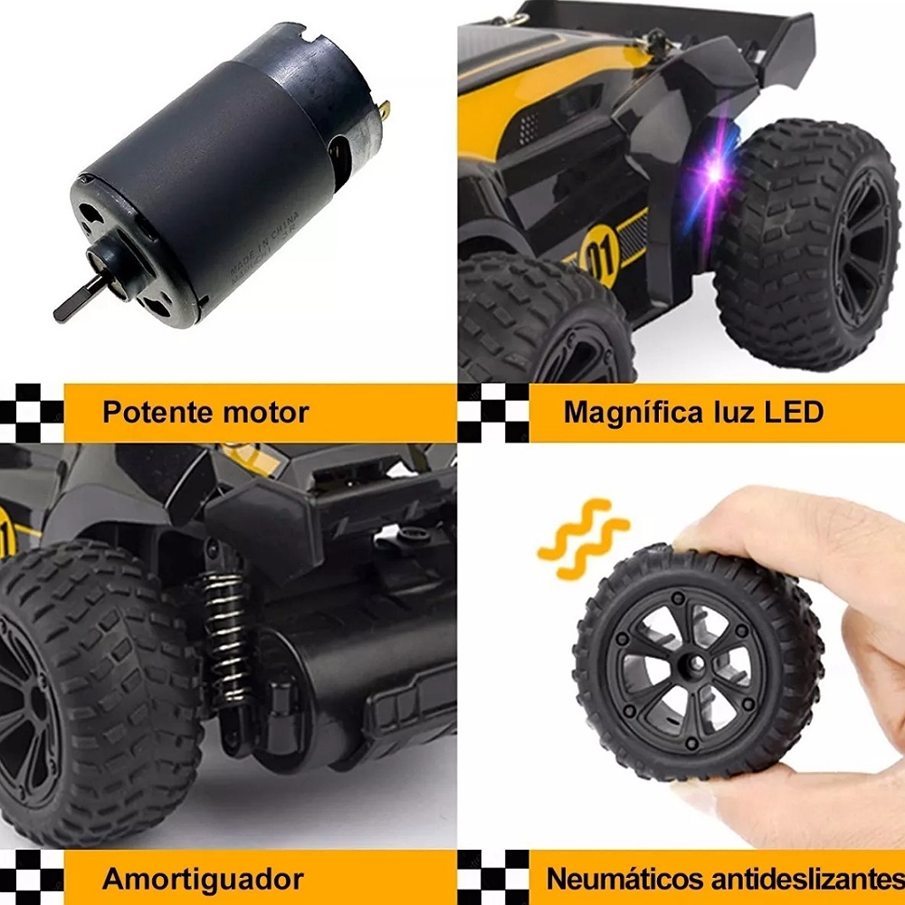 Todo Terreno Rc Control Remoto Recargable Carro De Uto