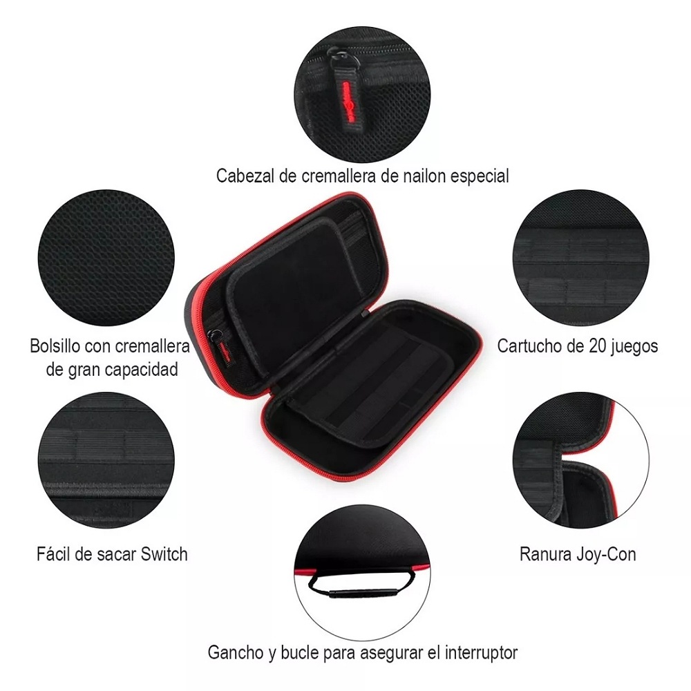 Kit De Accesorios Para Nintendo Switch Funda Estuche 32 Pcs