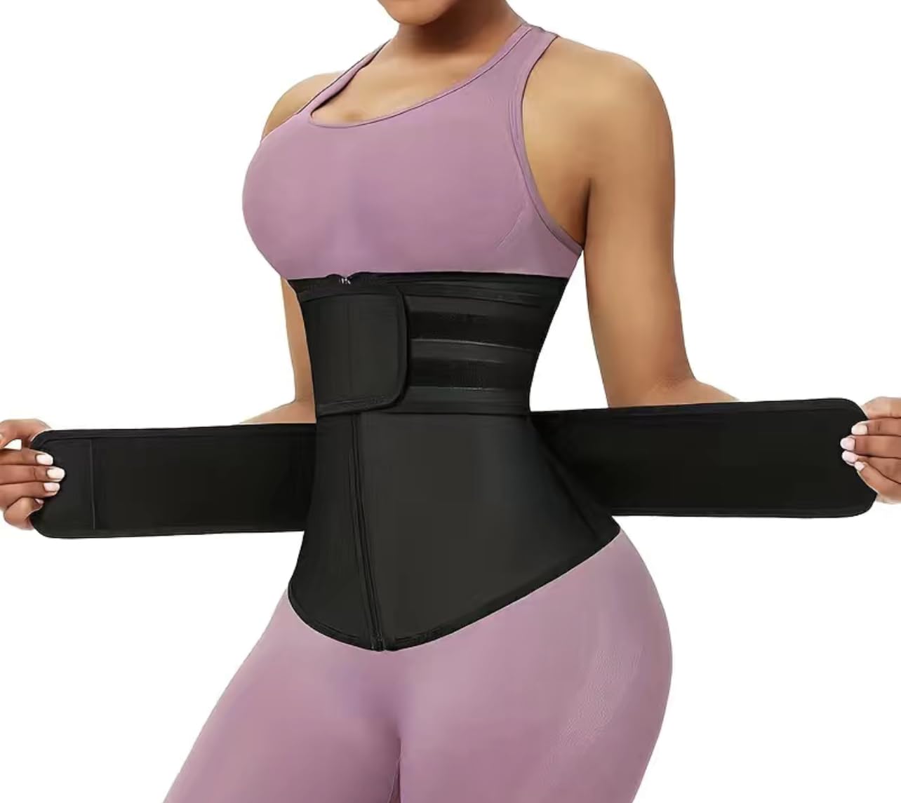 Faja Reductora Doble Compresión y Moldeadora Gym Femica Negro