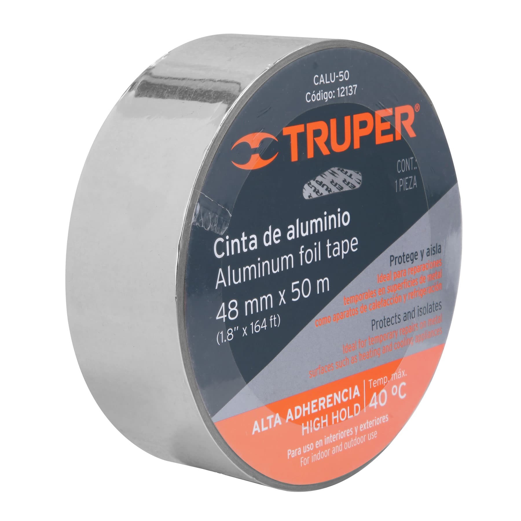 CINTA DE ALUMINIO DE 48 MM X 50 M, TRUPER 12137