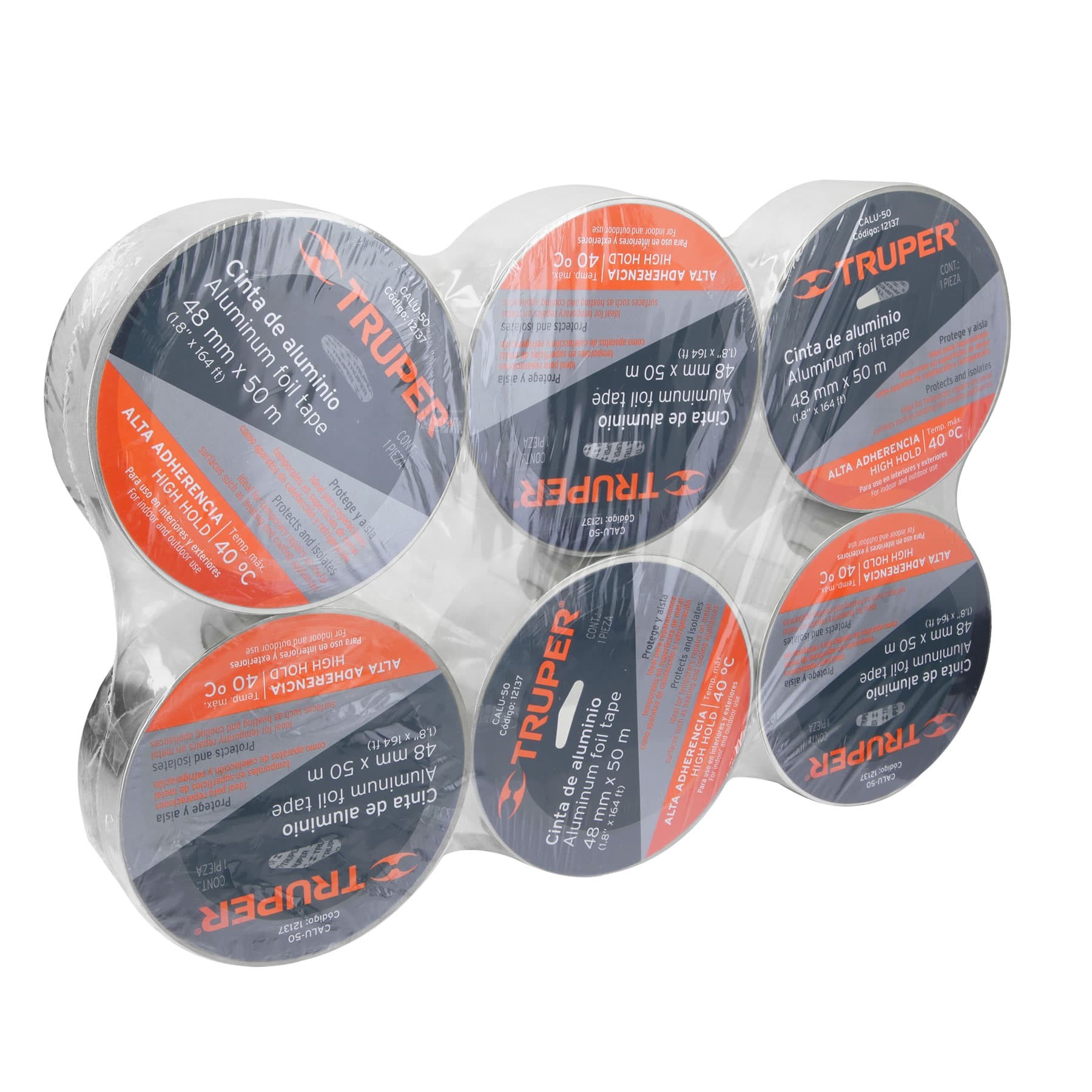 CINTA DE ALUMINIO DE 48 MM X 50 M, TRUPER 12137