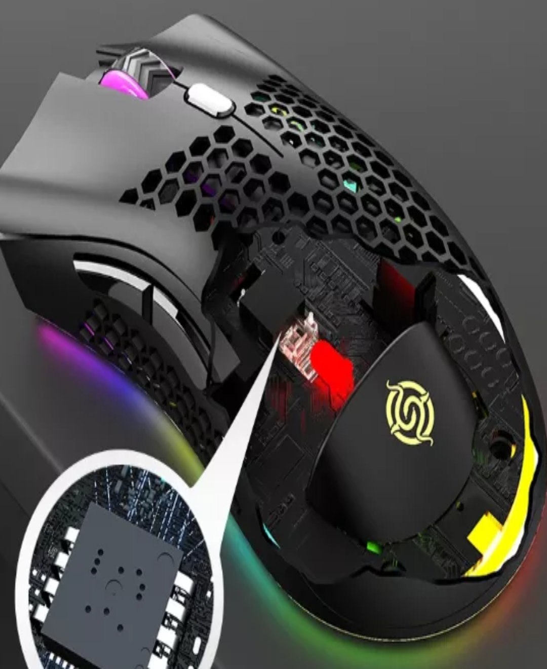Mouse gamer inalámbrico recargable K-Snake BM600 black