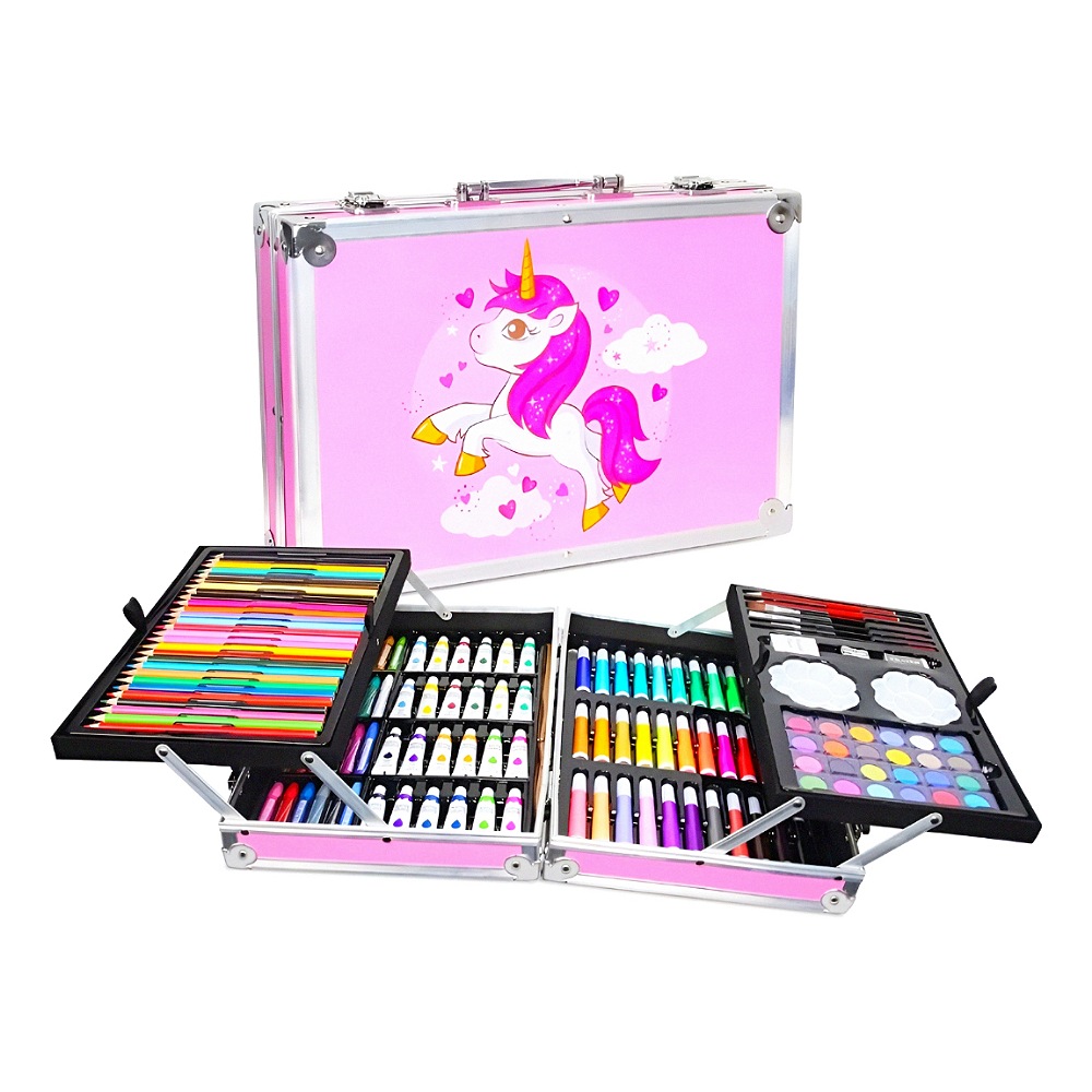 Kit De Lápices De Dibujo Marcadores Plumones Punta 145 Pcs