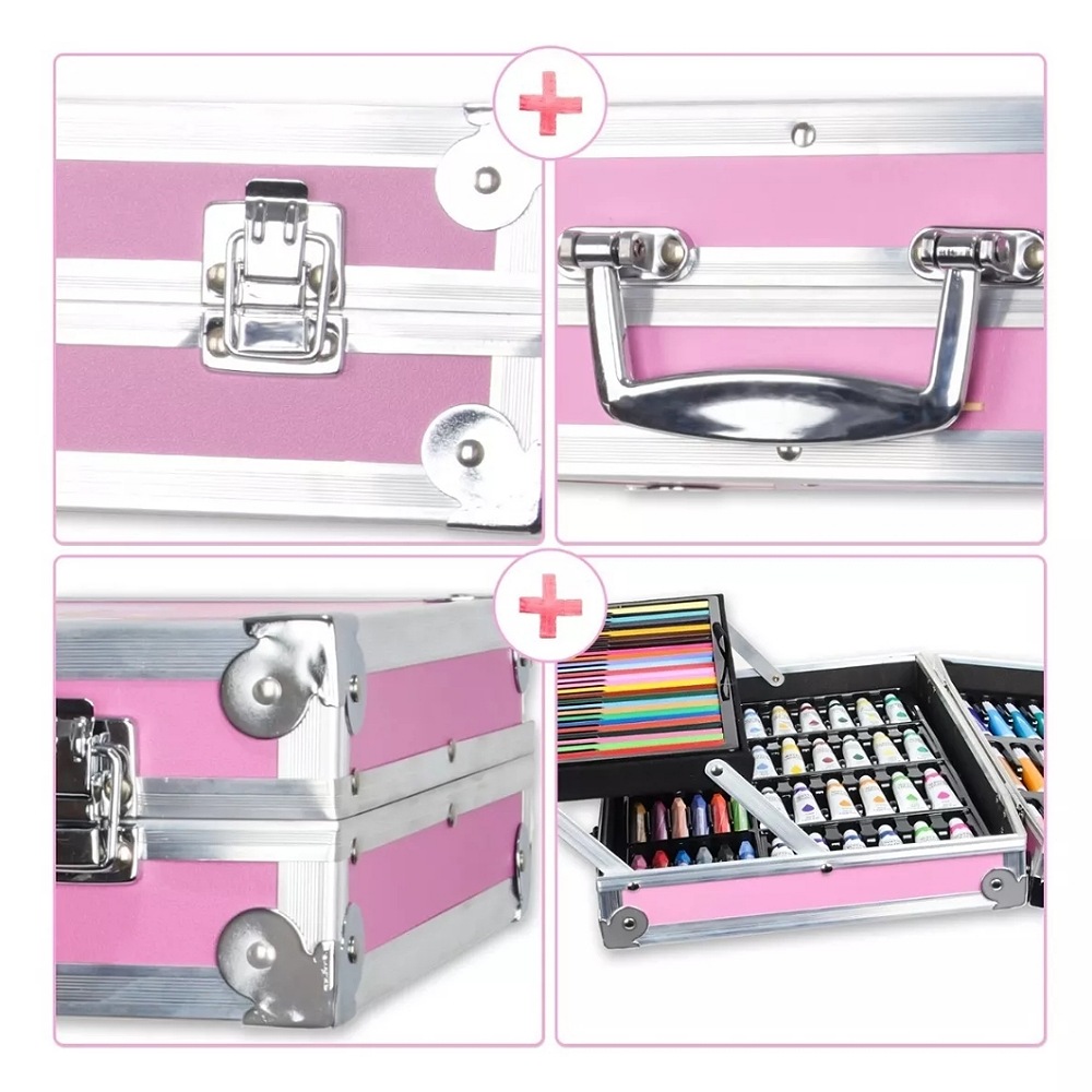 Kit De Lápices De Dibujo Marcadores Plumones Punta 145 Pcs