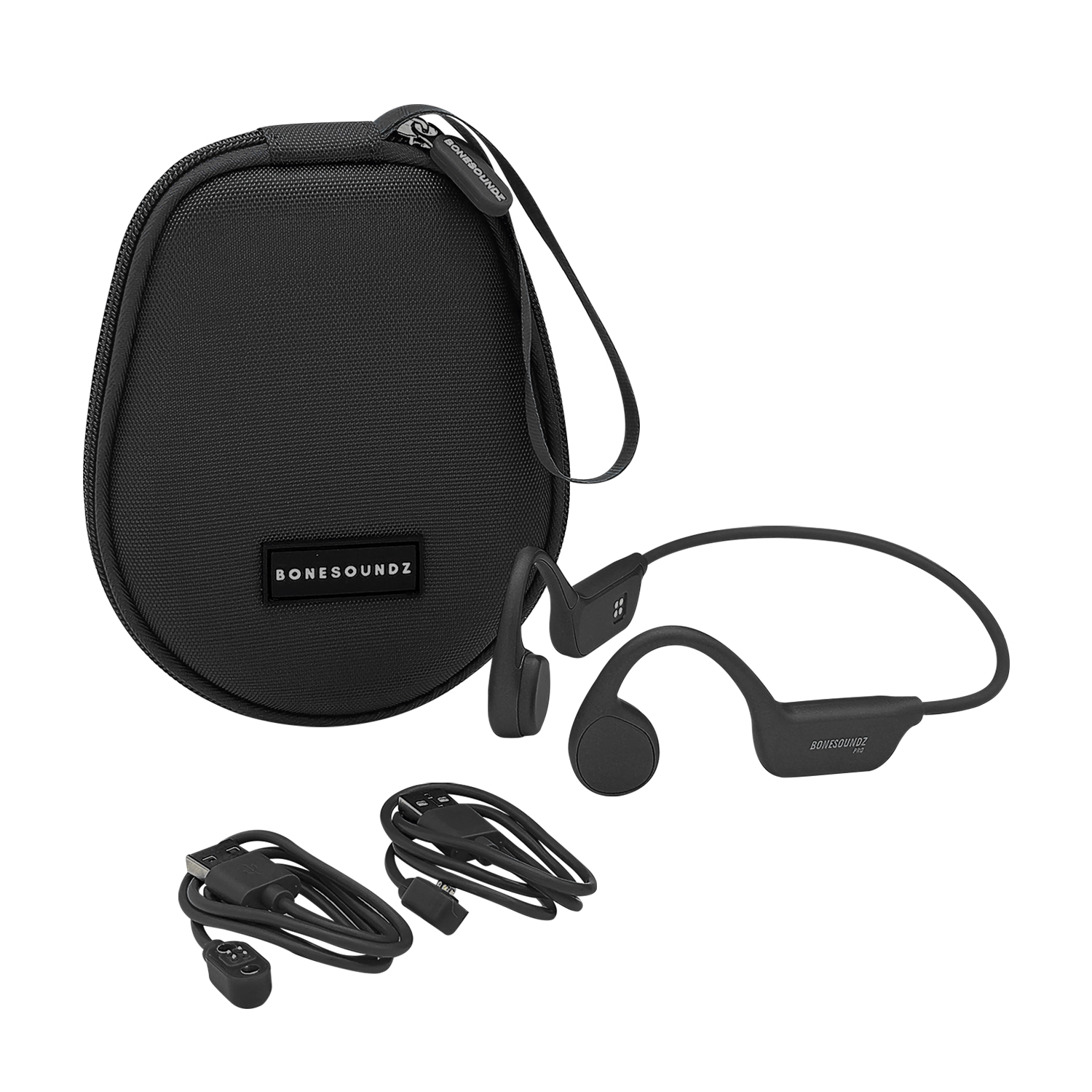 BONESOUNDZ AUDIFONOS CONDUCCION ÓSEA CON IPX8 NEGRO