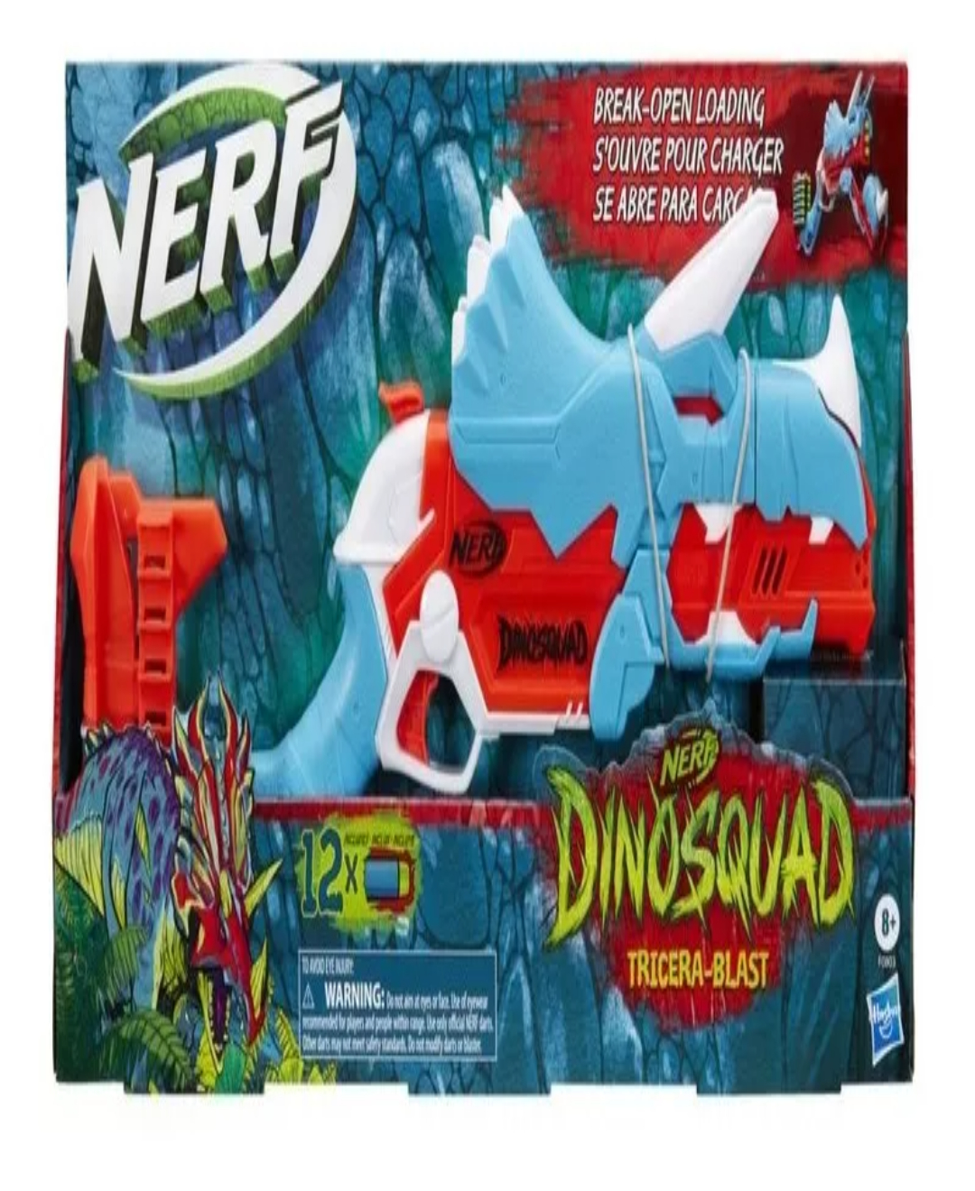 Lanzador Nerf Dinosquad Tricera-blast Con 12 Dardos 8+