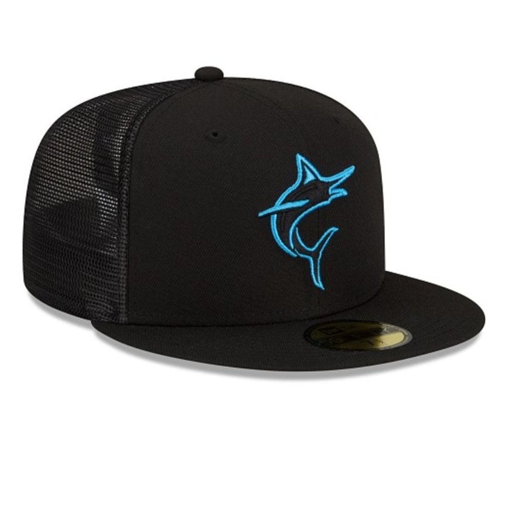 Gorra New Era Florida Marlins Negro de Malla 60228464 De Hombre