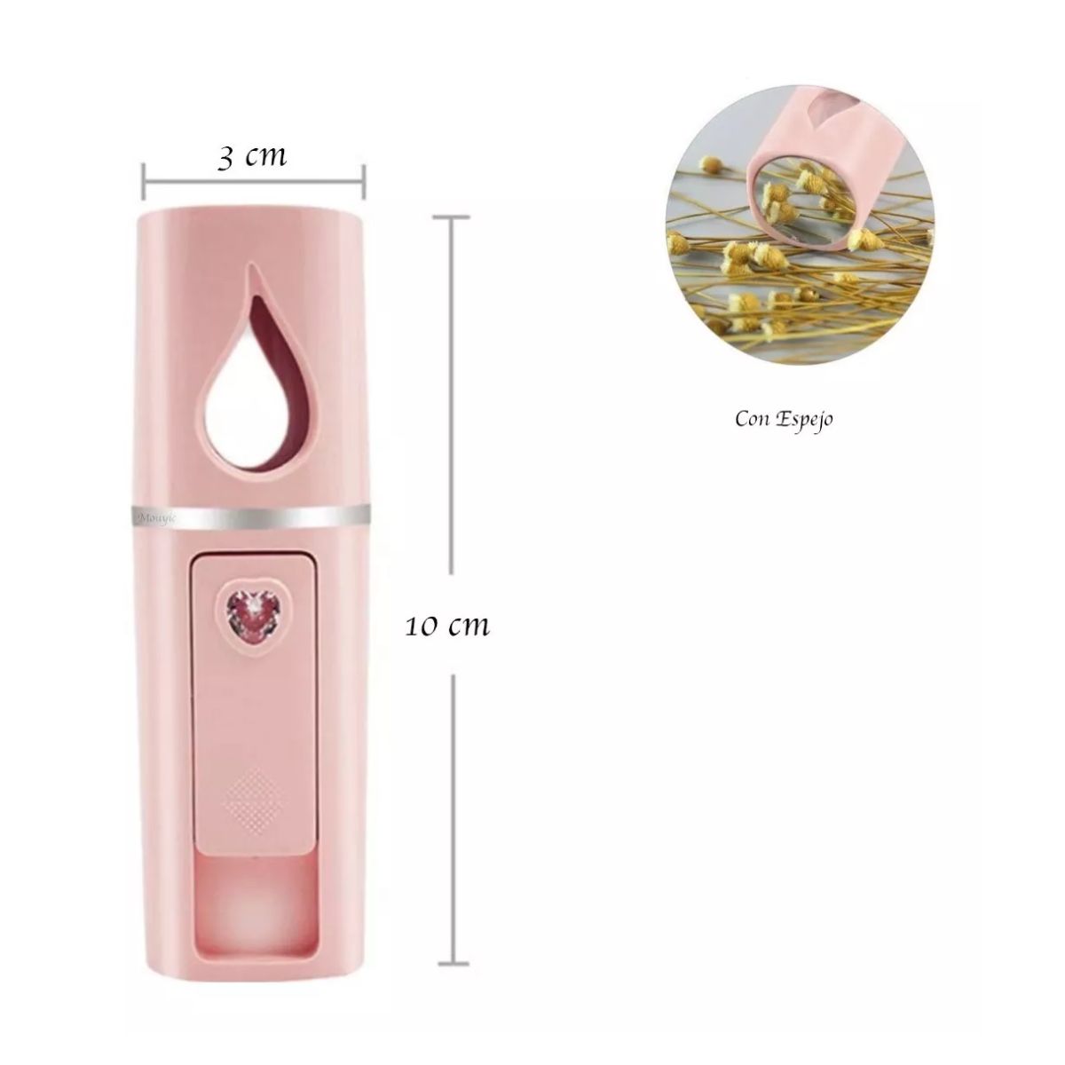 Vaporizador Facial Portátil Extensiones Pestañas ROSA