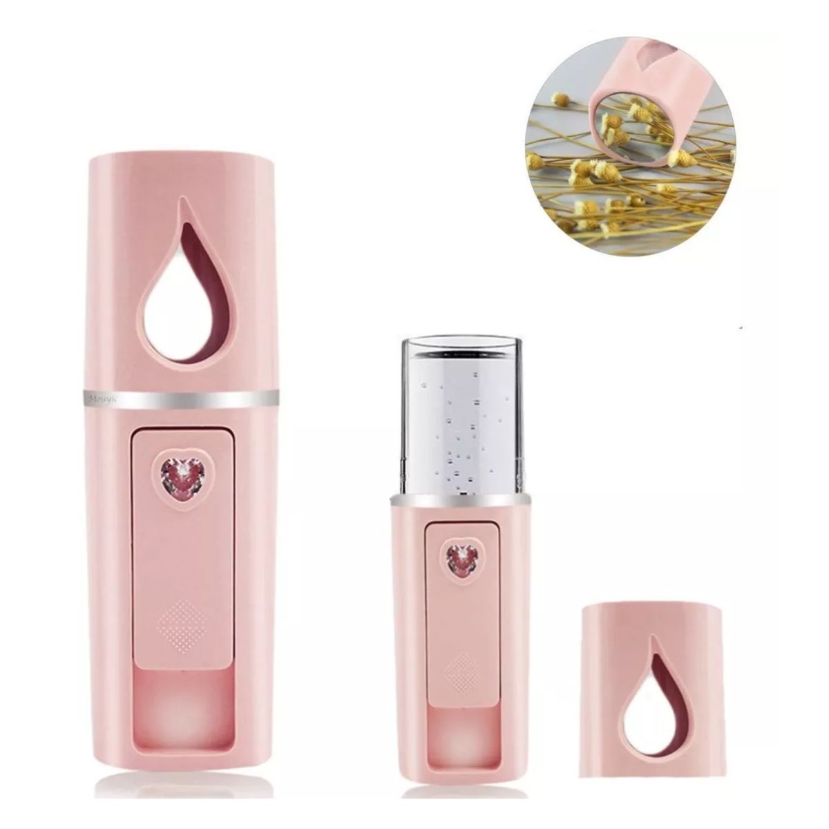 Vaporizador Facial Portátil Extensiones Pestañas ROSA