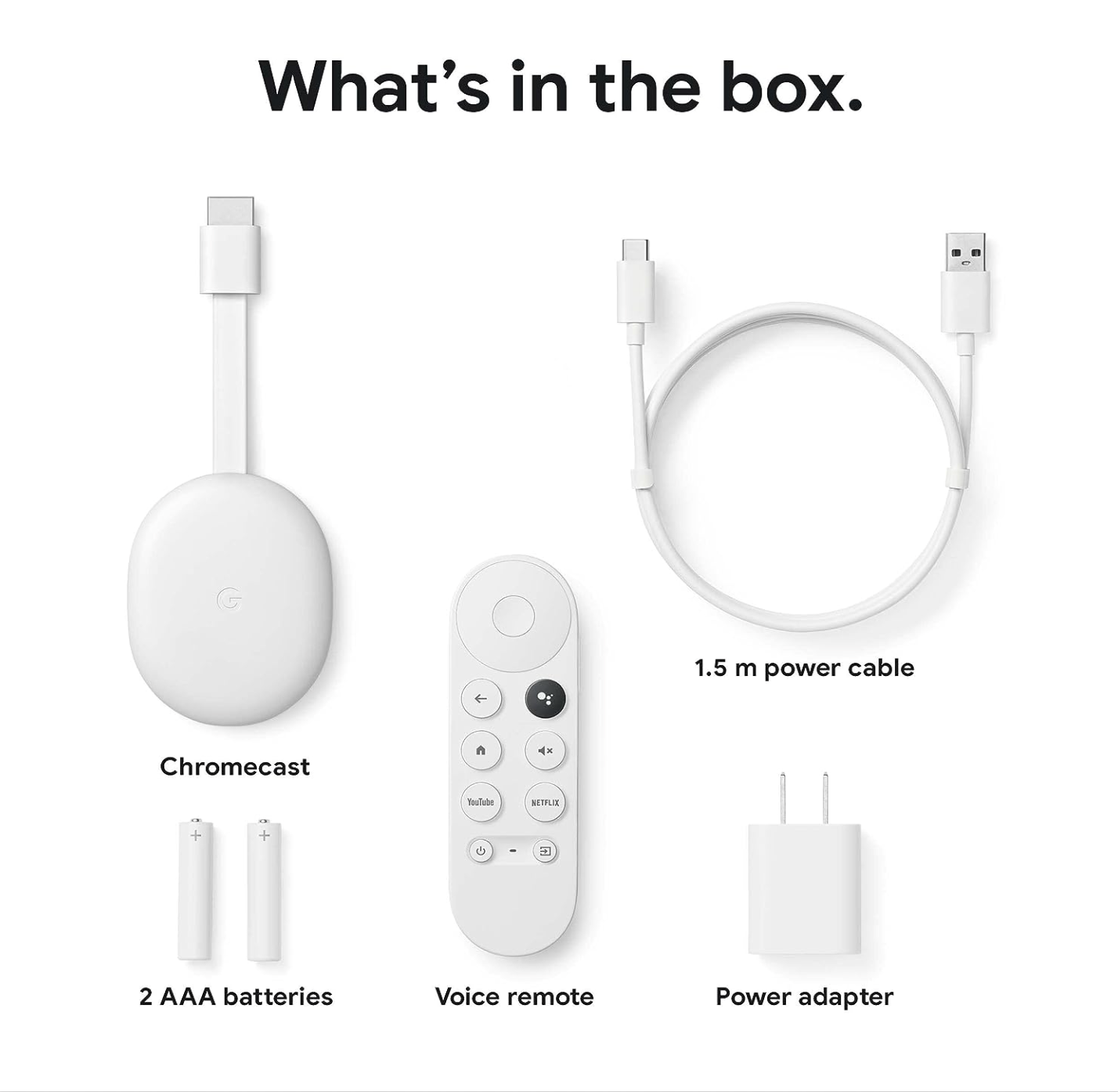 Dispositivo Streaming Google Chromecast HD with Google TV GA03131-US - Blanco