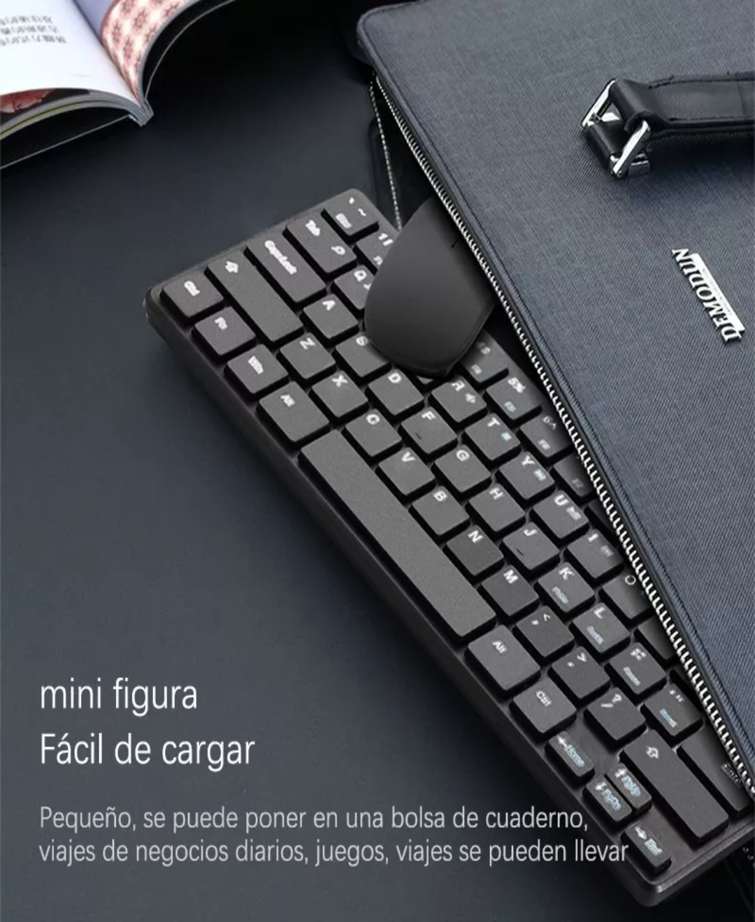 Kit Teclado Y Mouse Inalambrico Tecla Sensible, Tacto Suave