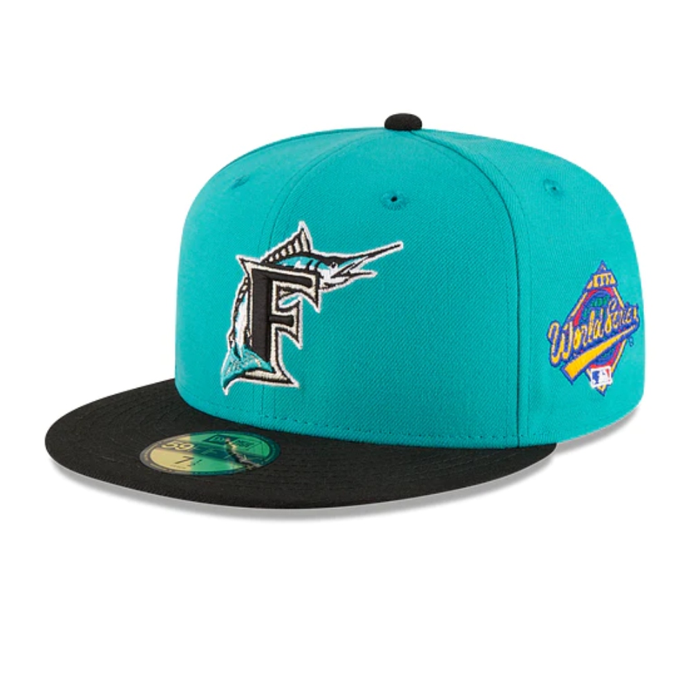 Gorra New Era Florida Marlins Verde-negro Wordl series 1997 11783654