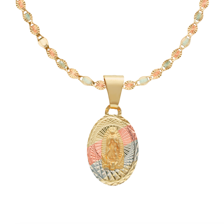 Medalla Y Cadena para Bautizo O Primera Comunión Oro 10 Kilates. Oro