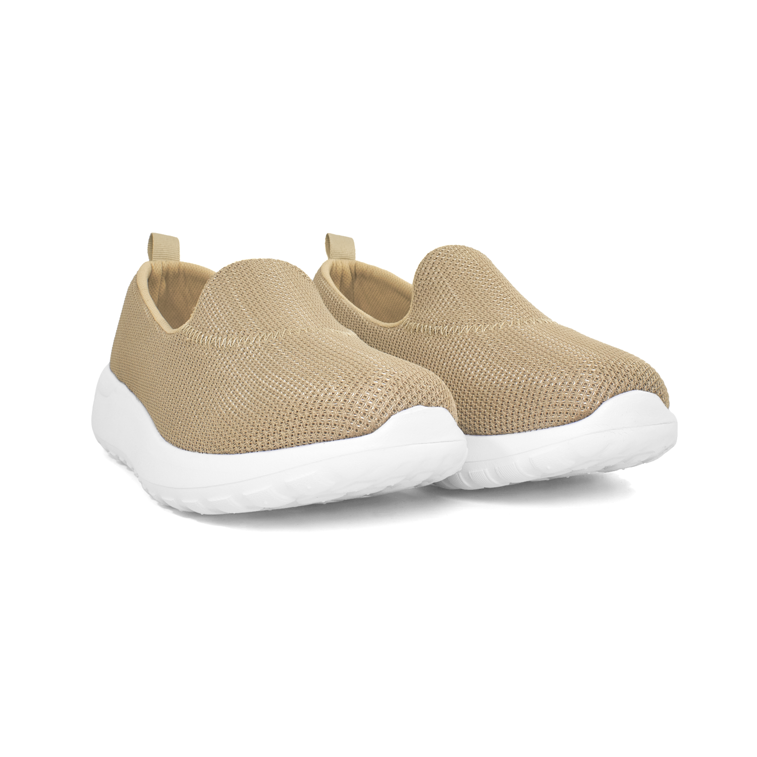 Tenis color beige para dama, calzado de descanso casual