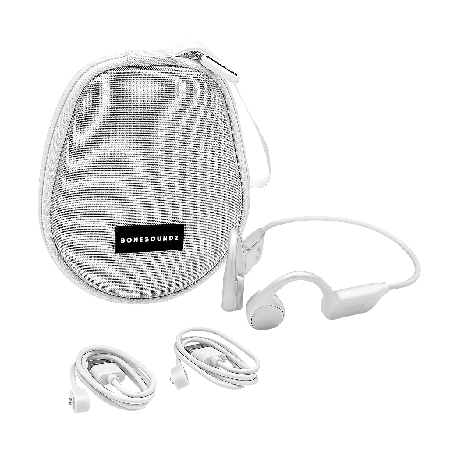 BONESOUNDZ AUDIFONOS CONDUCCION ÓSEA CON IPX8 BLANCO