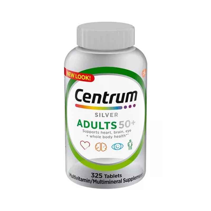 Vitaminas y Minerales Adulto 50+ Silver Centrum 325 tabletas