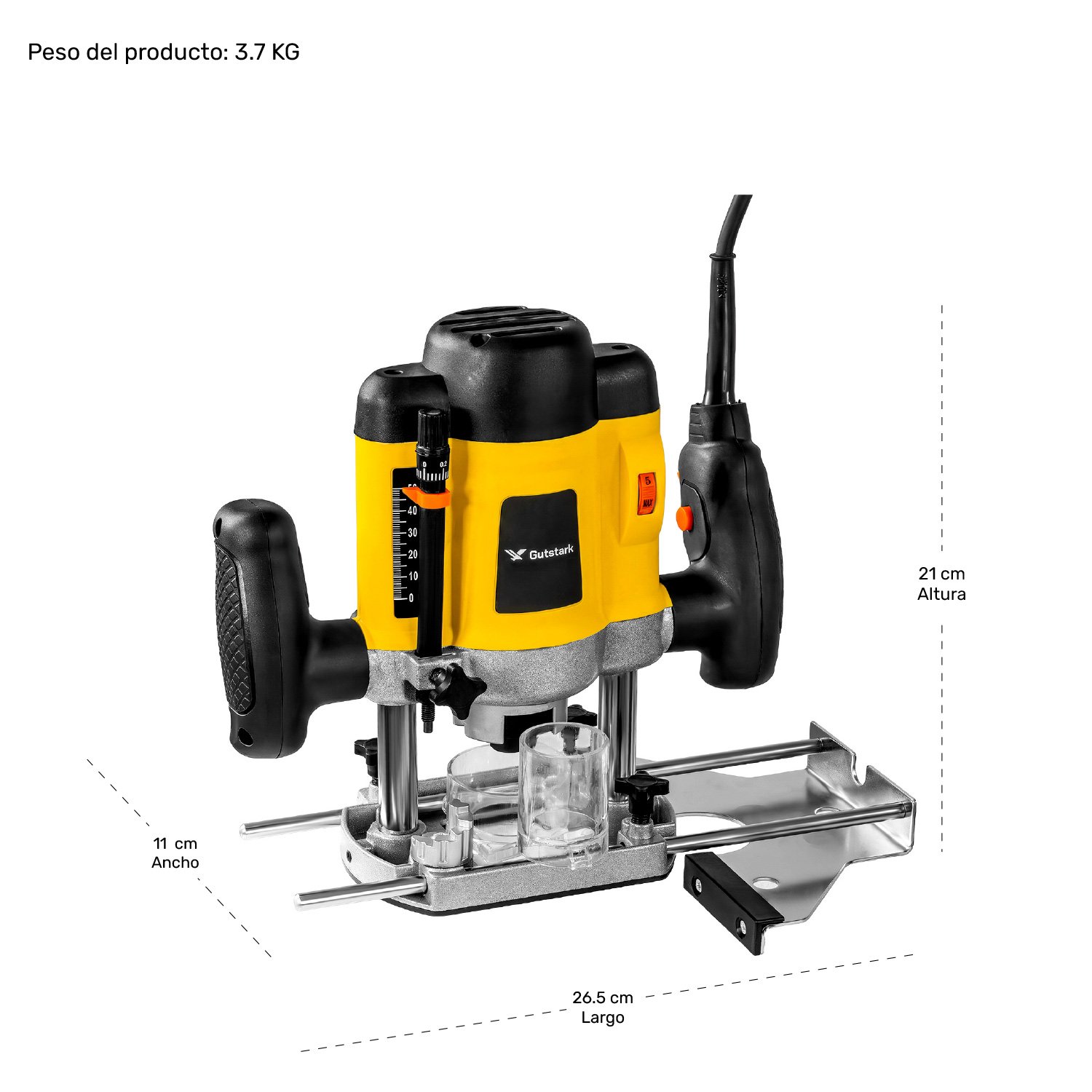 Router Madera 1400w 6 Velocidades Fresas Brocas Profesional