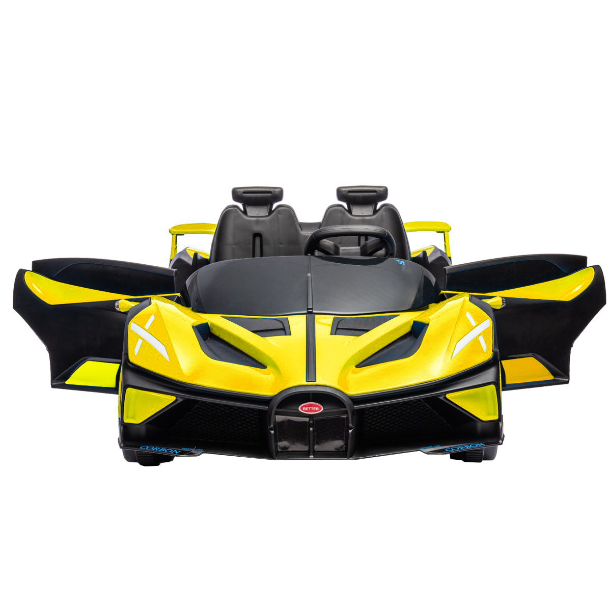 Carro Montable Electrico 12V Deportivo Tipo Bugatti Bolide 806 Amarillo