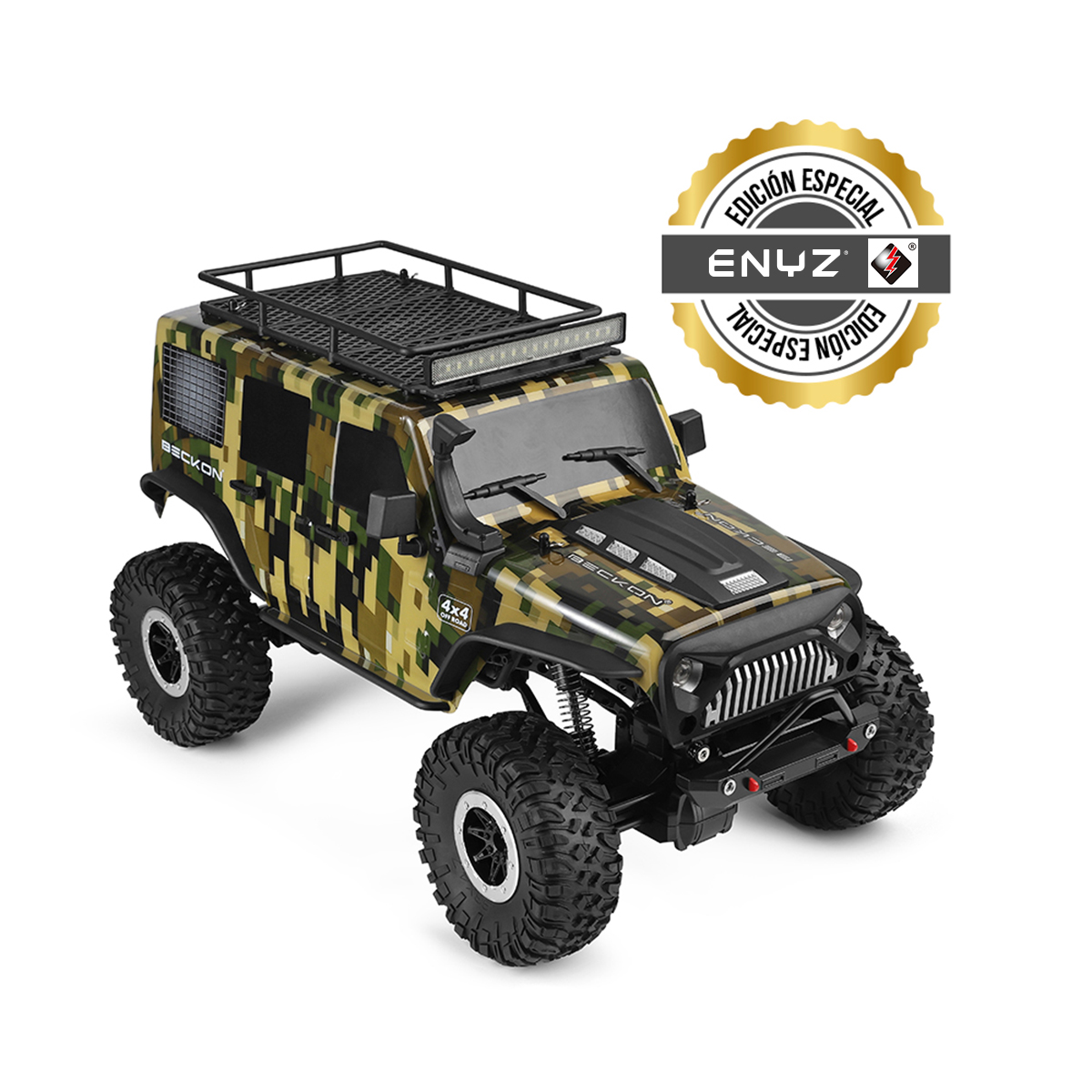 Carro Control Remoto 4x4 off-road 15Km/h 1:10 Jeep Buggy Razer RC Camioneta WLtech WLtoys 104311 Militar