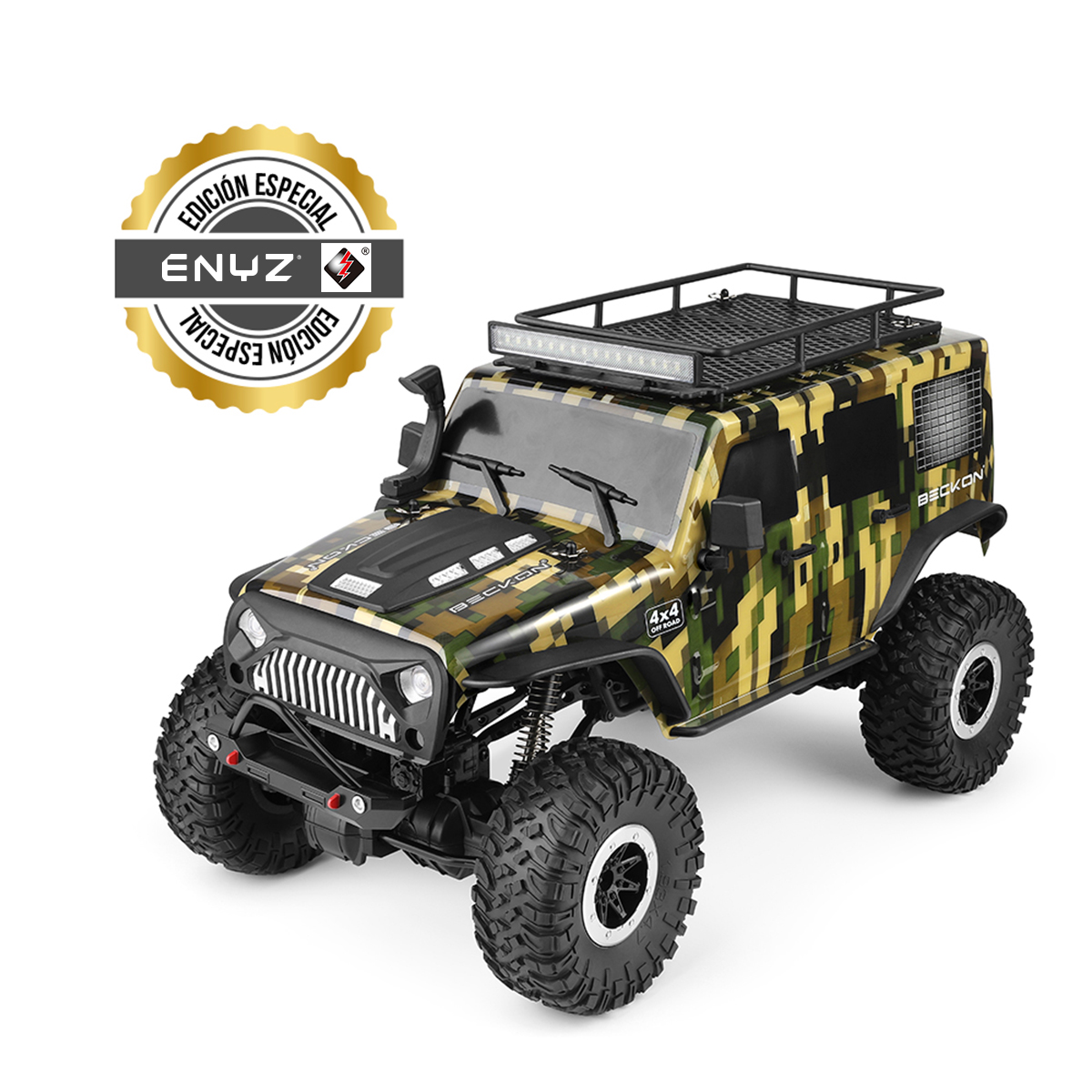 Carro Control Remoto 4x4 off-road 15Km/h 1:10 Jeep Buggy Razer RC Camioneta WLtech WLtoys 104311 Militar