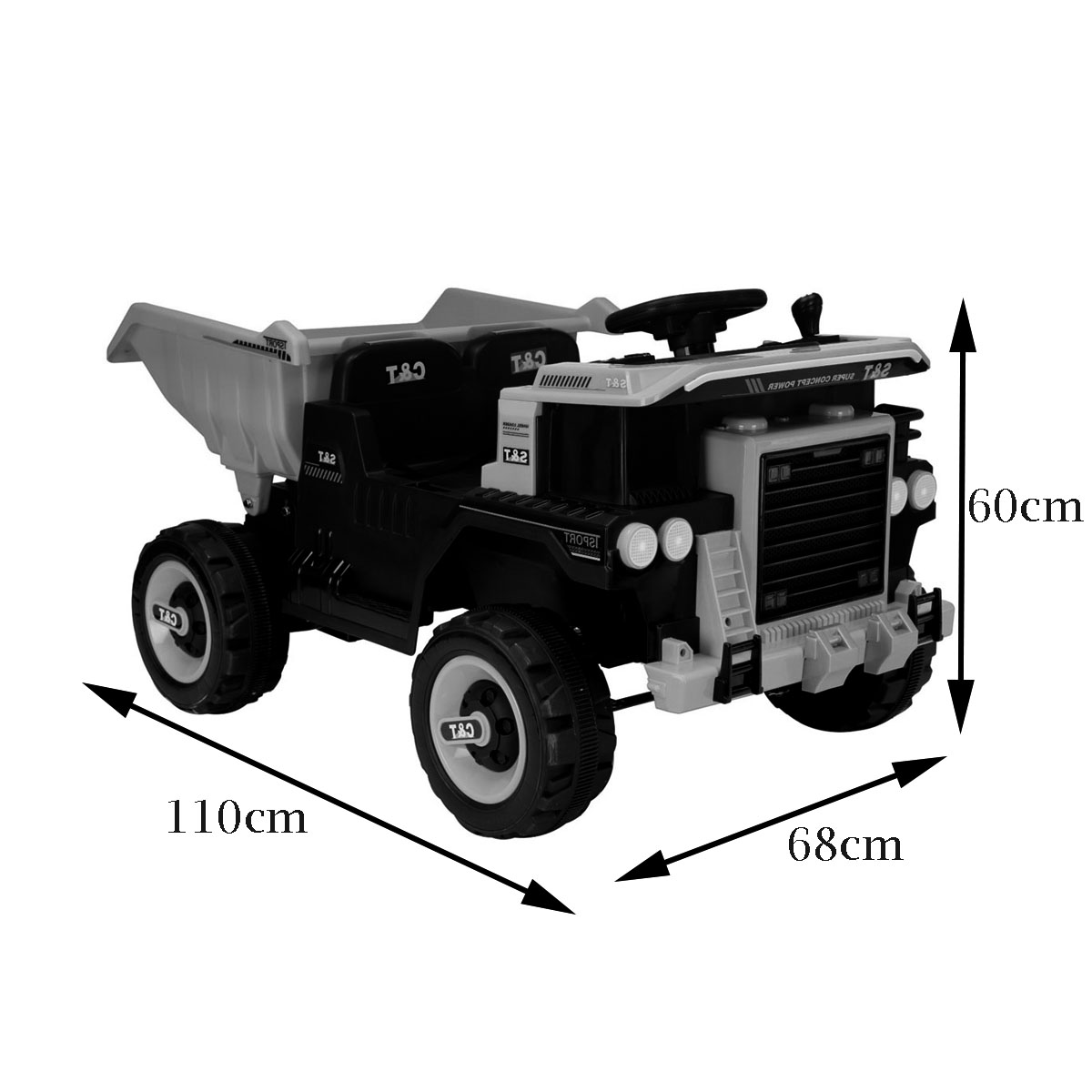 Camion Montable Electrico Volteo 12V BDQ-818 Naranja