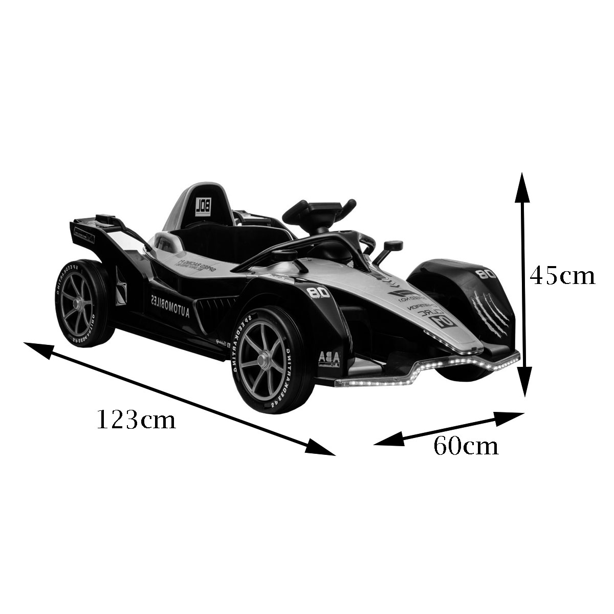 Carro Montable Electrico 12V Formula 1 Go Kart BDL-1688 Negro