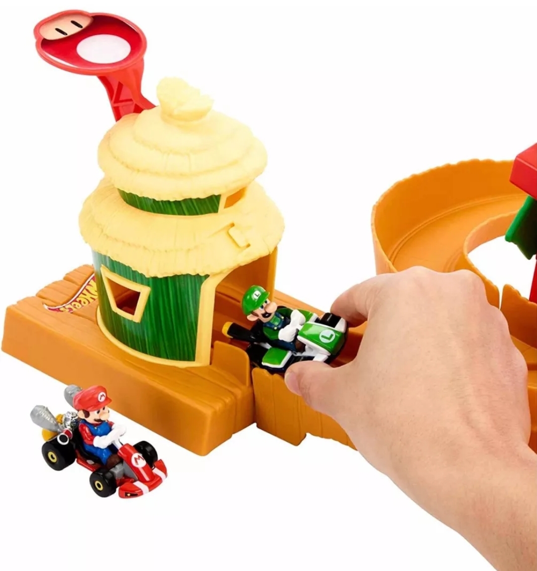 Hot Wheels Mario Kart Pista De Juguete Carrera En La Selva