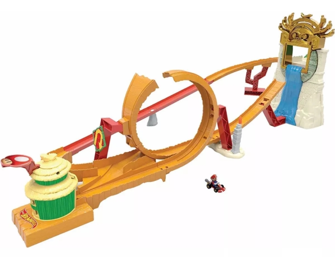 Hot Wheels Mario Kart Pista De Juguete Carrera En La Selva