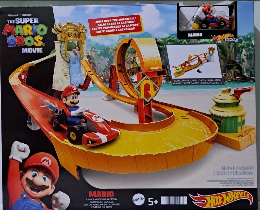 Hot Wheels Mario Kart Pista De Juguete Carrera En La Selva