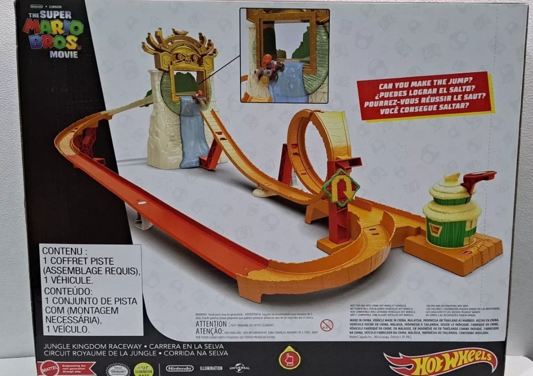 Hot Wheels Mario Kart Pista De Juguete Carrera En La Selva