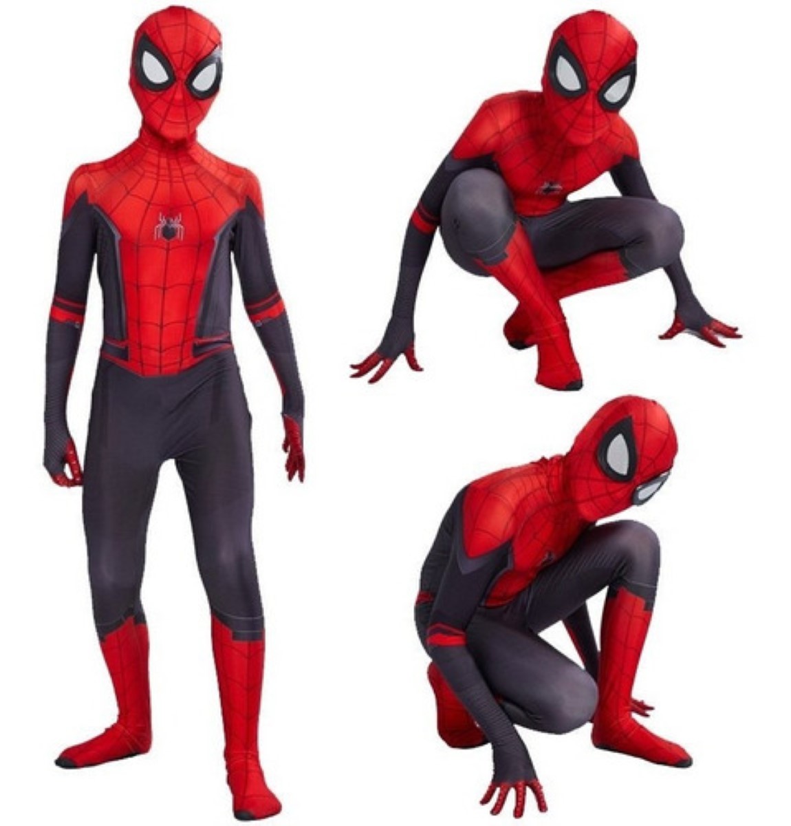 Spiderman Disfraz Niños Cosplay + Lanzador De Seda Araña TALLA  XL