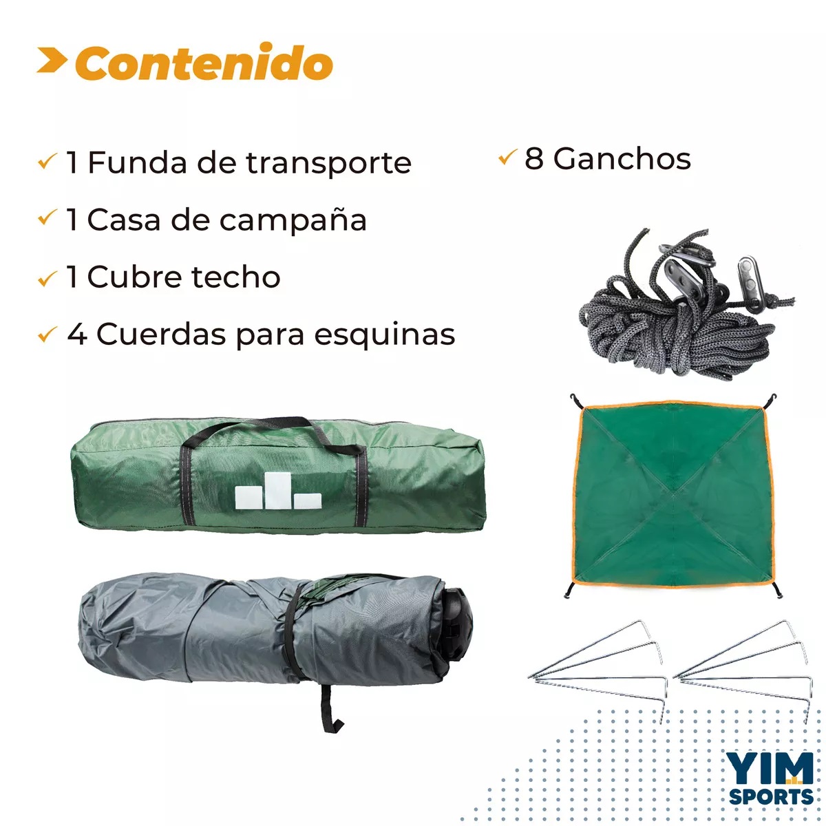 Casa Tienda De Campaña Lluvia Y Vientos 2 En 1 6 Personas