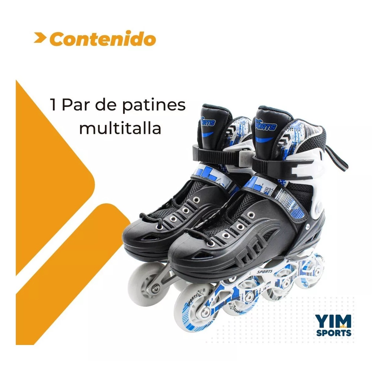 Patines Profesionales Linea Roller Ajustables Adulto Niños Chicos Negro