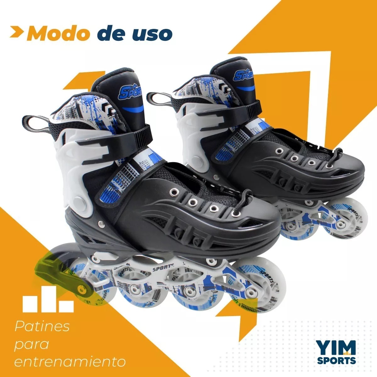 Patines Profesionales Linea Roller Ajustables Adulto Niños Chicos Negro