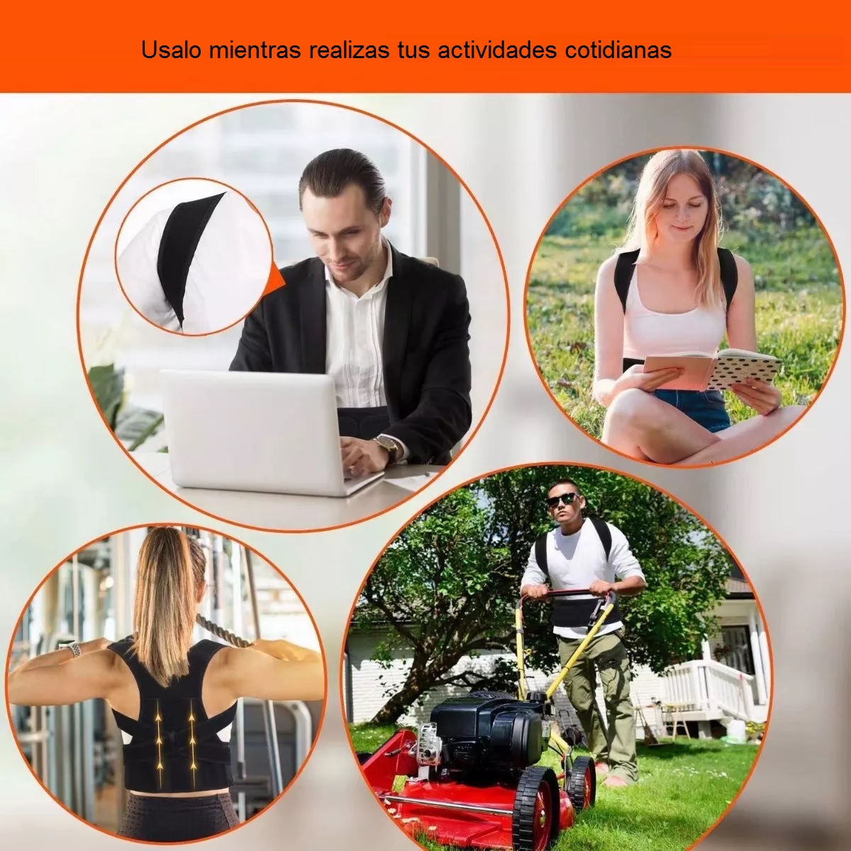 Corrector Postura Espalda Para Hombre Y Mujer Ajustable Faja M