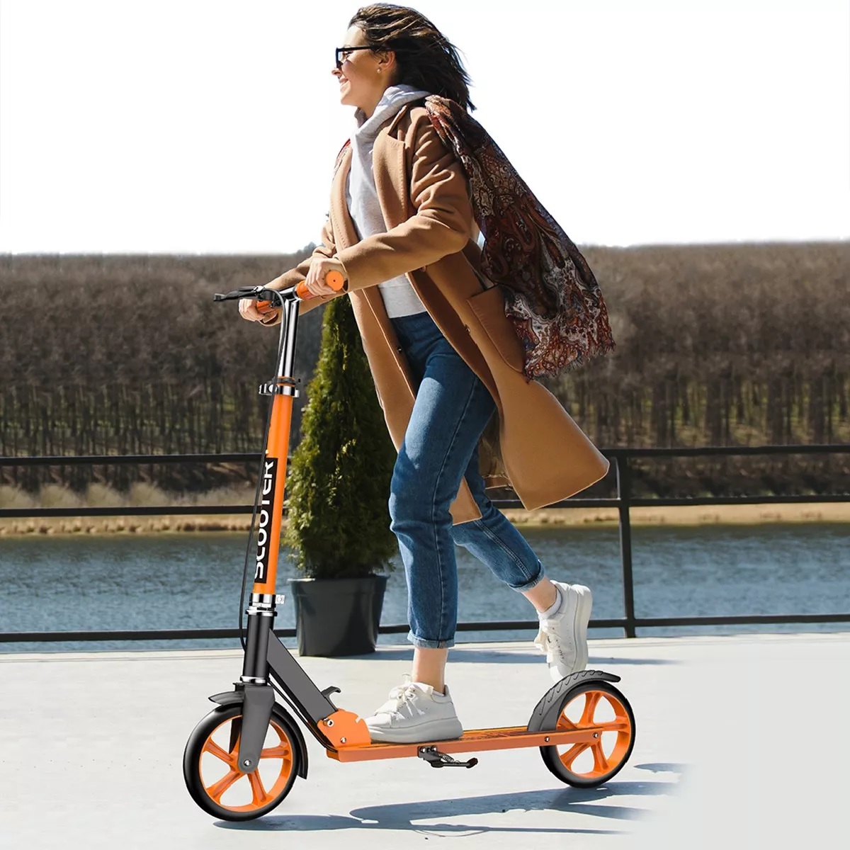 Scooter Para Adultos, Patín Del Diablo Ajustable, Patinete