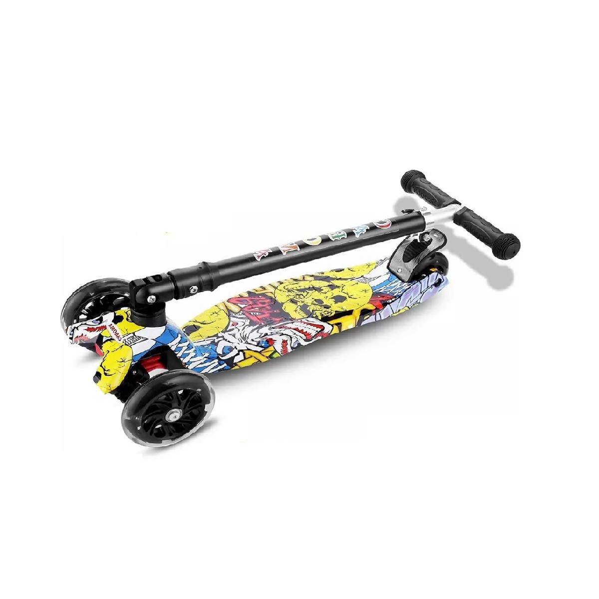 Monopatín De Pie Scooter Plegable Con Luces Para Niños