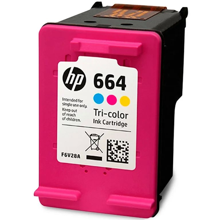 Cartucho HP 664 Tricolor Original, 100 Páginas
