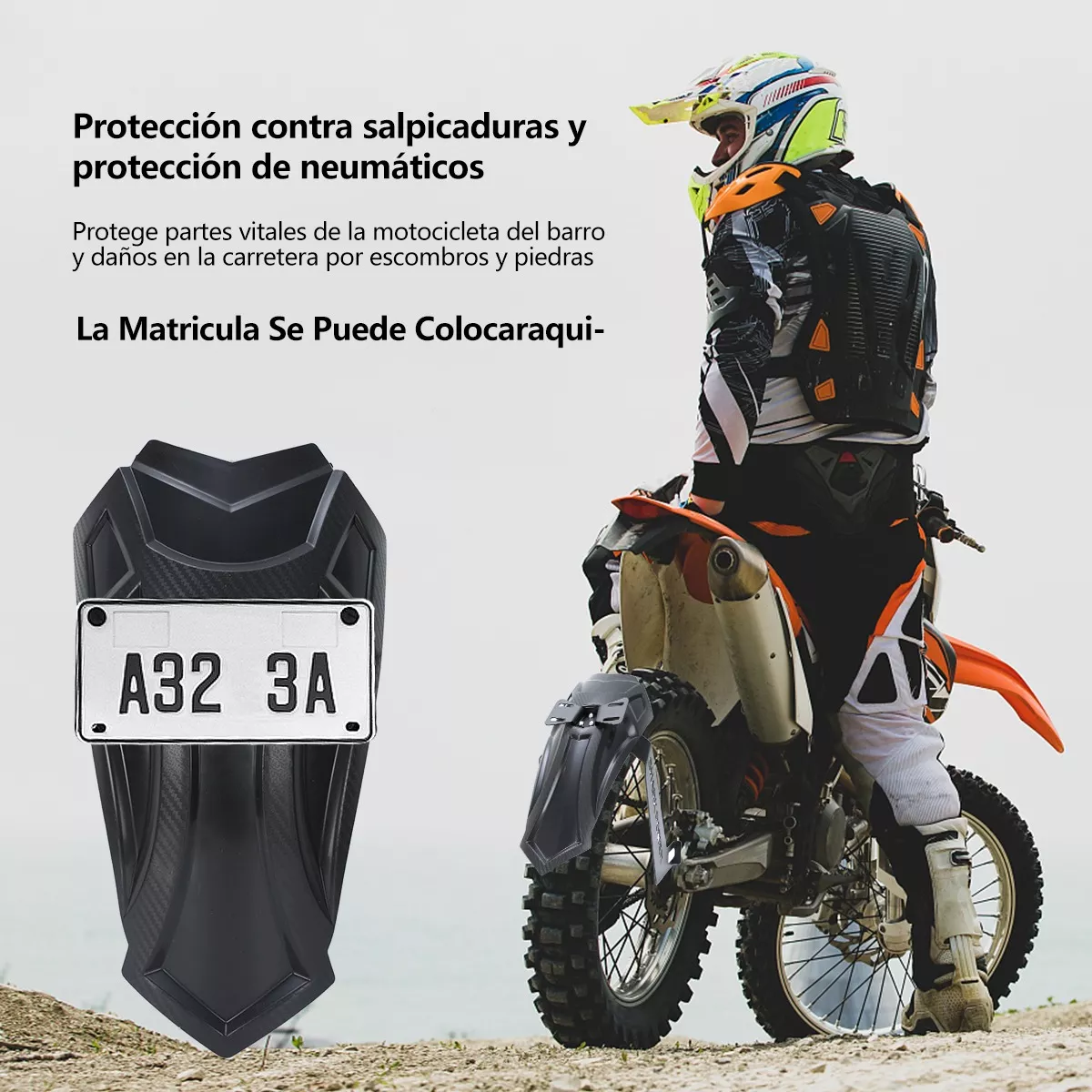 Universal Salpicadera Trasera Para Motos 130-160mm
