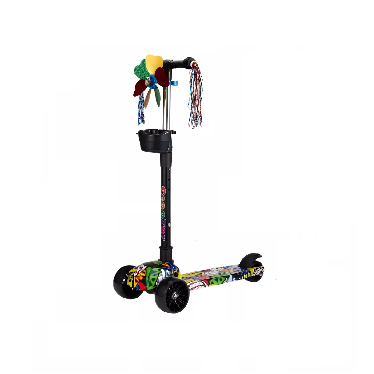 Monopatín De Pie Scooter Desmontable Estables Y Luces Led