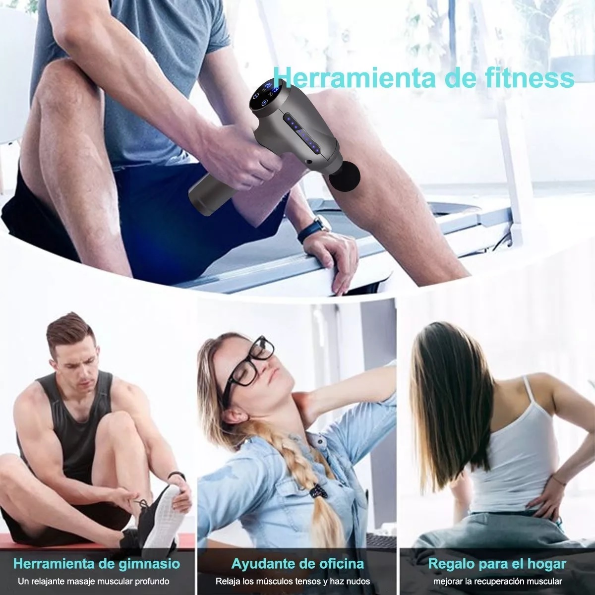 Pistola De Masaje Muscular 30 Velocidad 2600mah